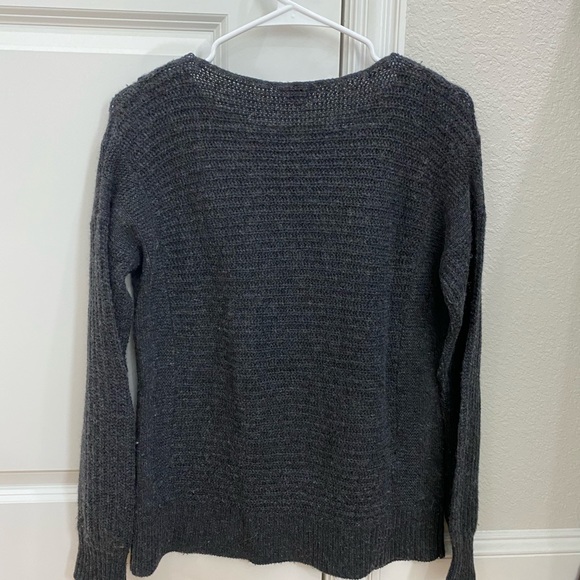 Theory Dark Gray Knit Cashmere Sweater - Picture 4 of 4